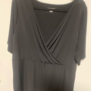 Lane Bryant Charcoal Drape Blouse